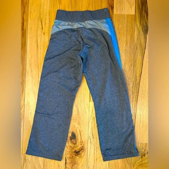 Champion Dark Gray Straight Leg Elastic Sweatpants w Blue Stripe Girls Size 7/8 - Picture 2 of 7